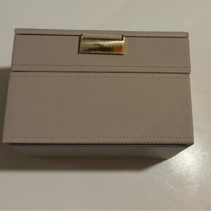 STACKERS Beige Jewelry Box with Gold Accent-2pc